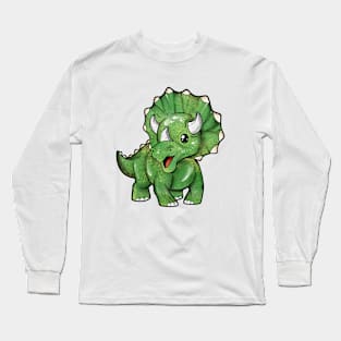 Kawaii Triceratops Long Sleeve T-Shirt